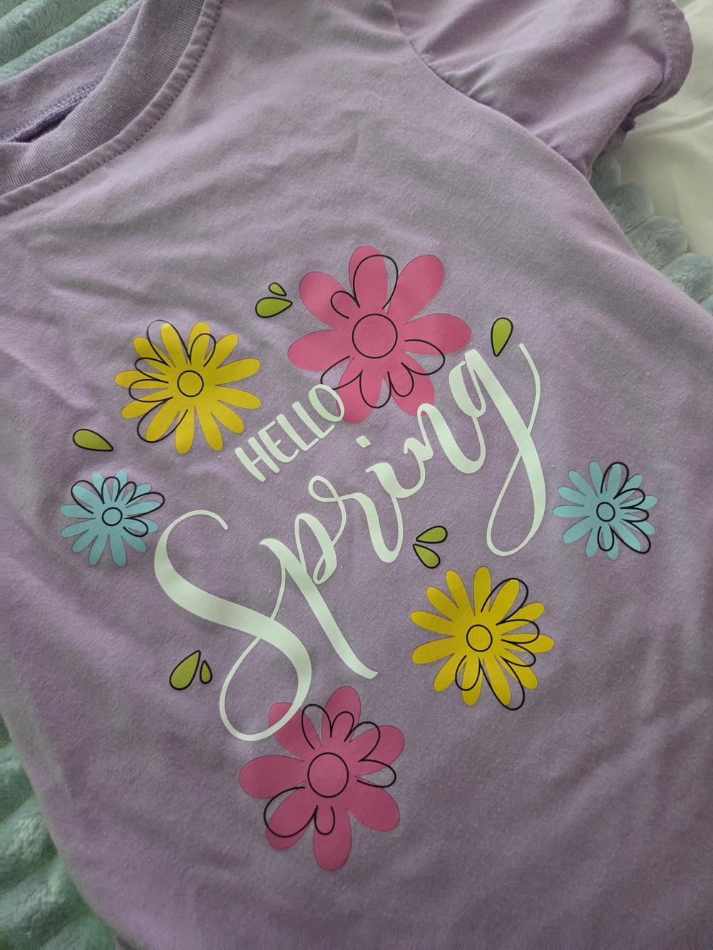 Hello Spring Lavender Dog Tee - Picture 2 of 6